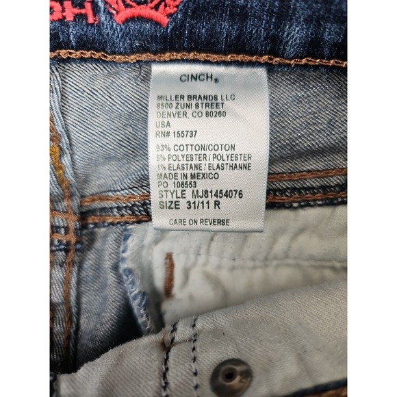 Cinch Lynden Jeans Women's 11 32x30 Blue Boot Cut Stretch Denim Flare Cowgirl - Picture 4 of 8